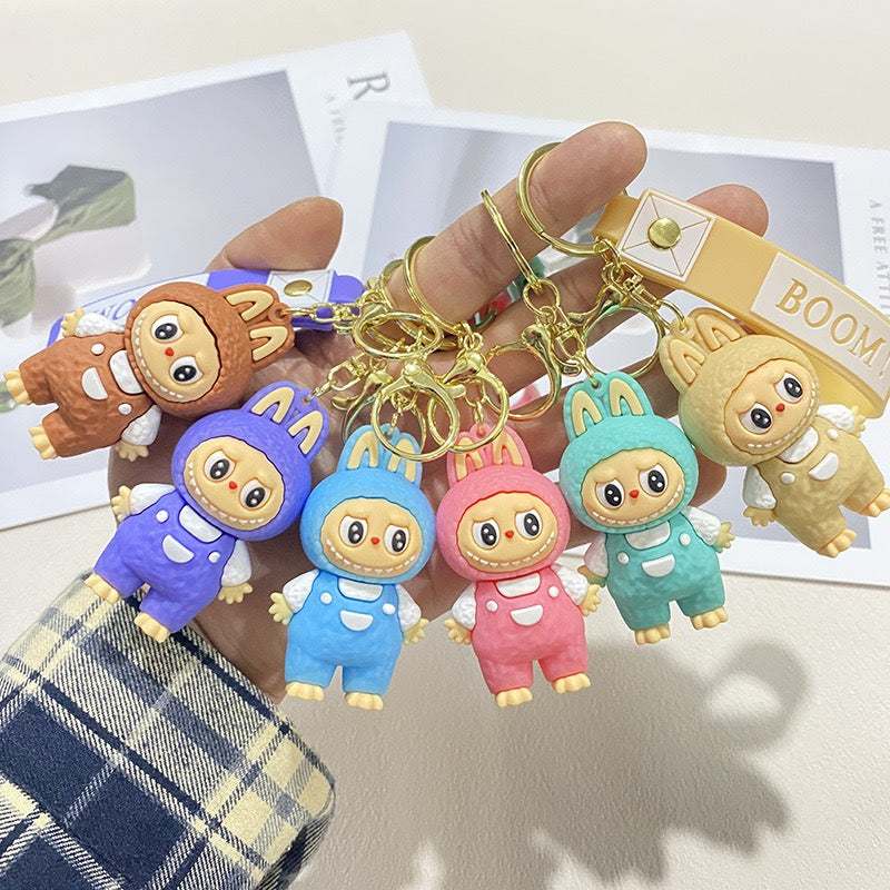 2025 New Styles Cross-dressing Fashion Trends Pop Culture Keychain Pendant Cute Silicone Doll Small Backpack Car Keychain