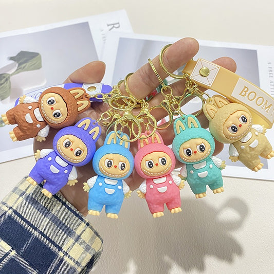 2025 New Styles Cross-dressing Fashion Trends Pop Culture Keychain Pendant Cute Silicone Doll Small Backpack Car Keychain